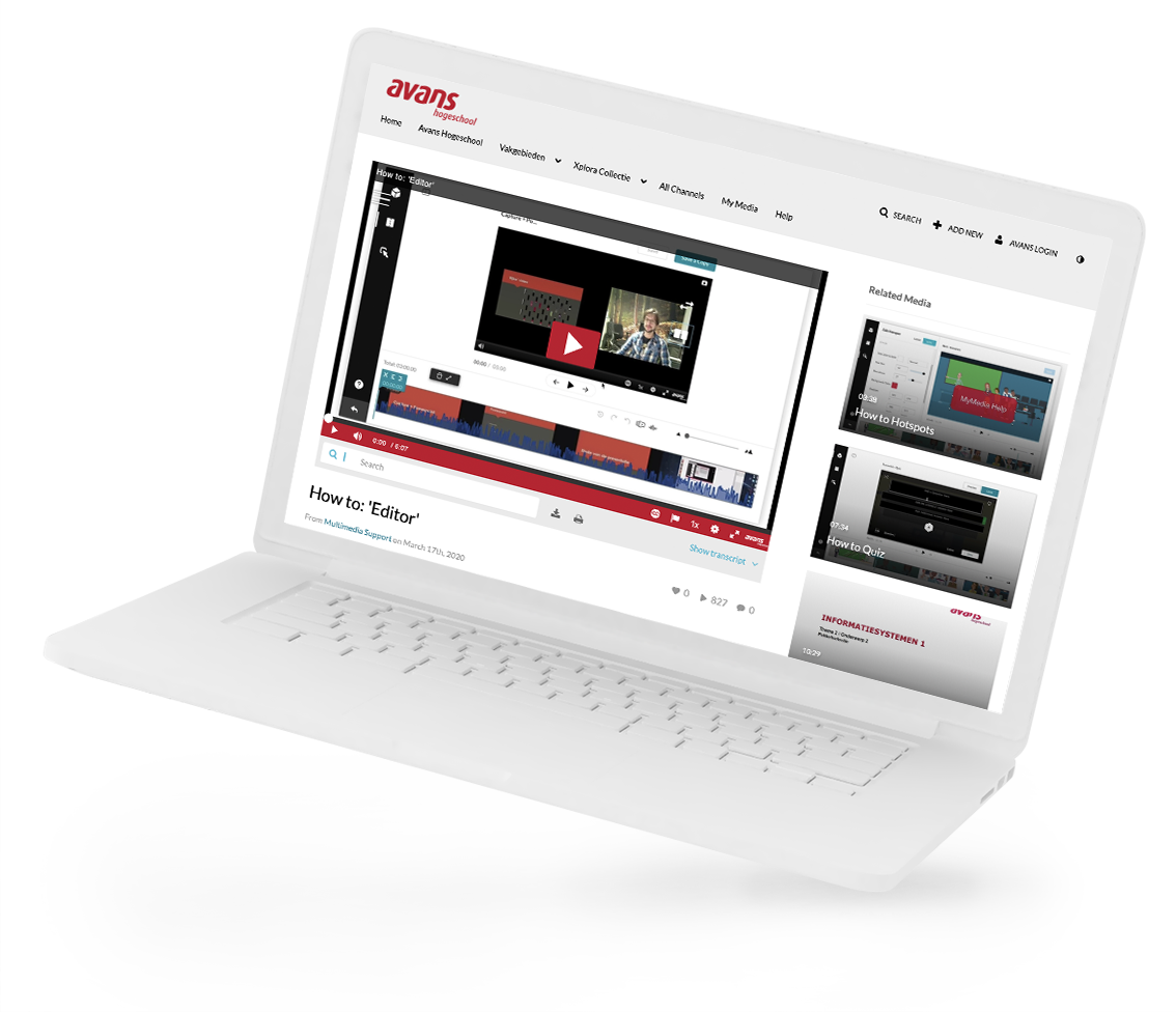 Avans case Kaltura | Header | UP learning