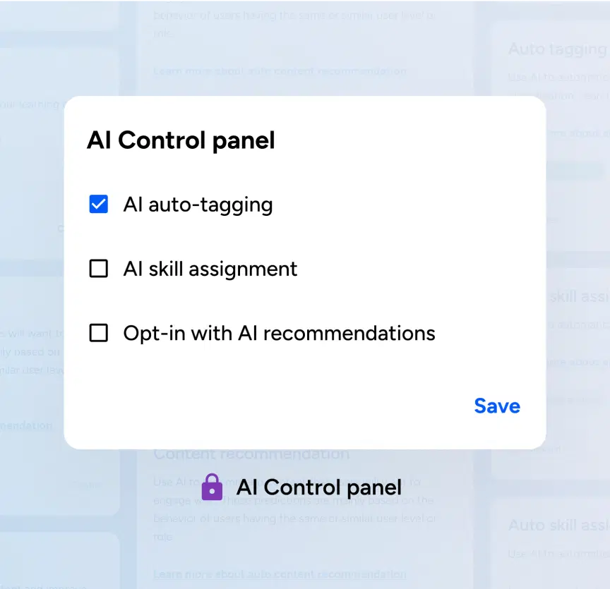 AI control panel
